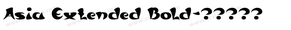 Asia Extended Bold字体转换